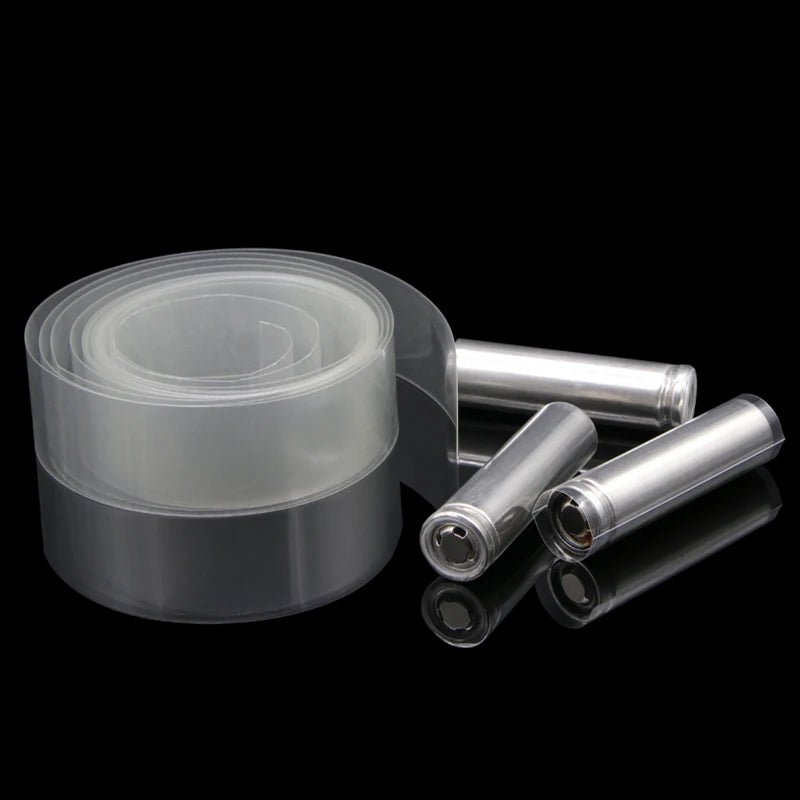 2/5/10M Clear PVC Heat Shrink Tubing Width 50mm ~ 500mm Insulation Film Wrap Lithium Case Cable Sleeving Shrinkable Heat Tube