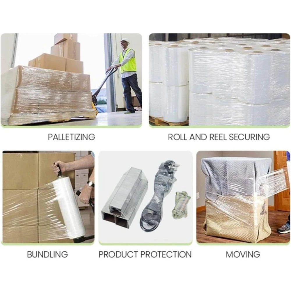 1roll Heavy-Duty Stretch Wrap Film – Extra Strong, Odor-Free, & Easy To Use for Moving & Packing