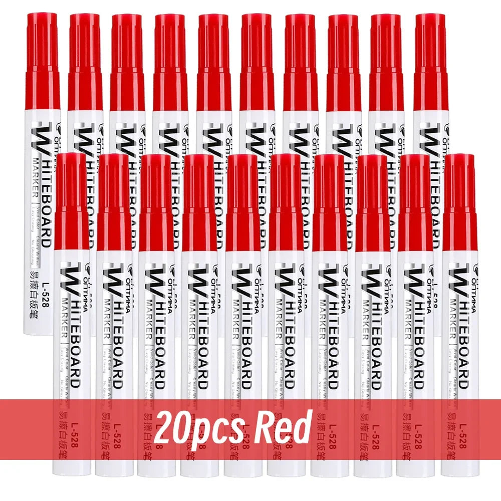 1/20pcs Erasable Whiteboard Marker Pen Blackboard Marker Teaching Chalk for Glass Ceramics Office School Art Marker Stationery