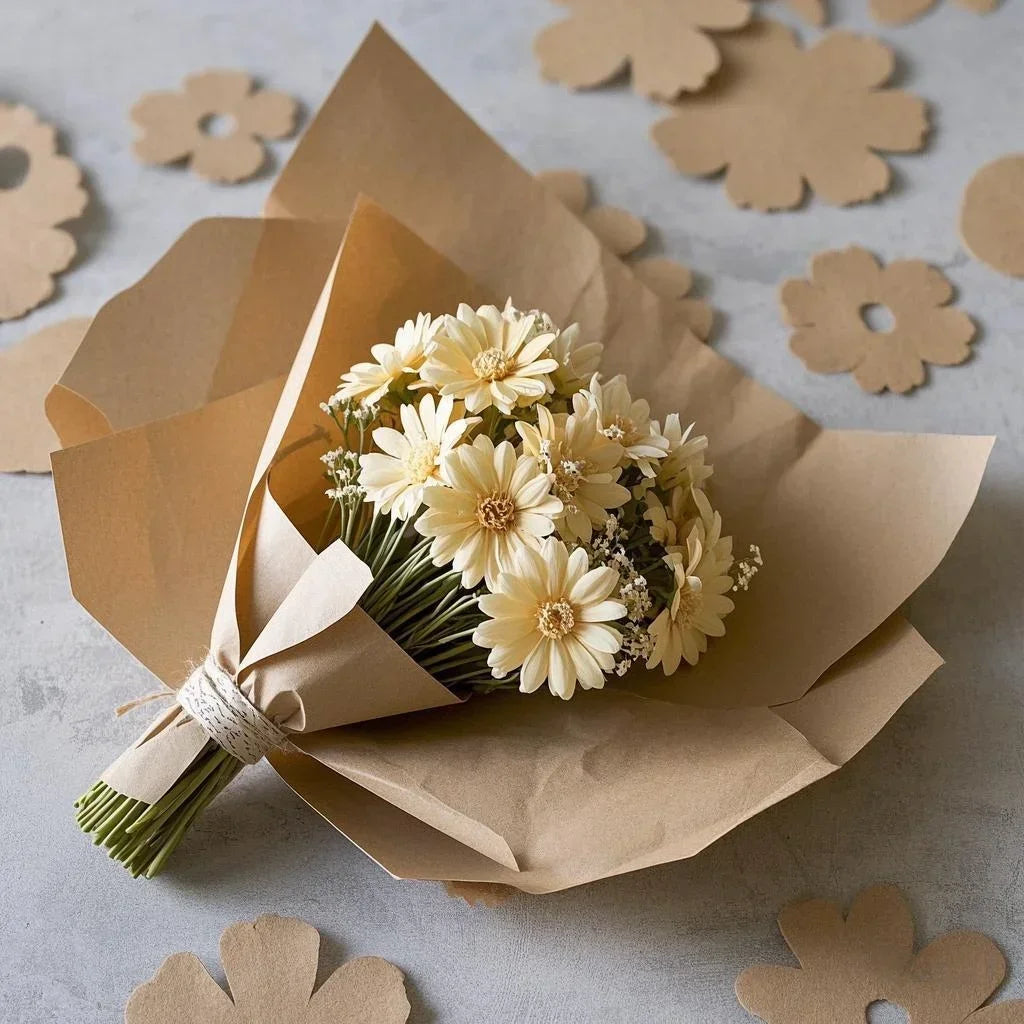 YITAPE 30cm*5M Brown Kraft Paper Roll for Gift Wrapping Moving Packing Material Bouquet Flowers DIY Crafts Painting Art