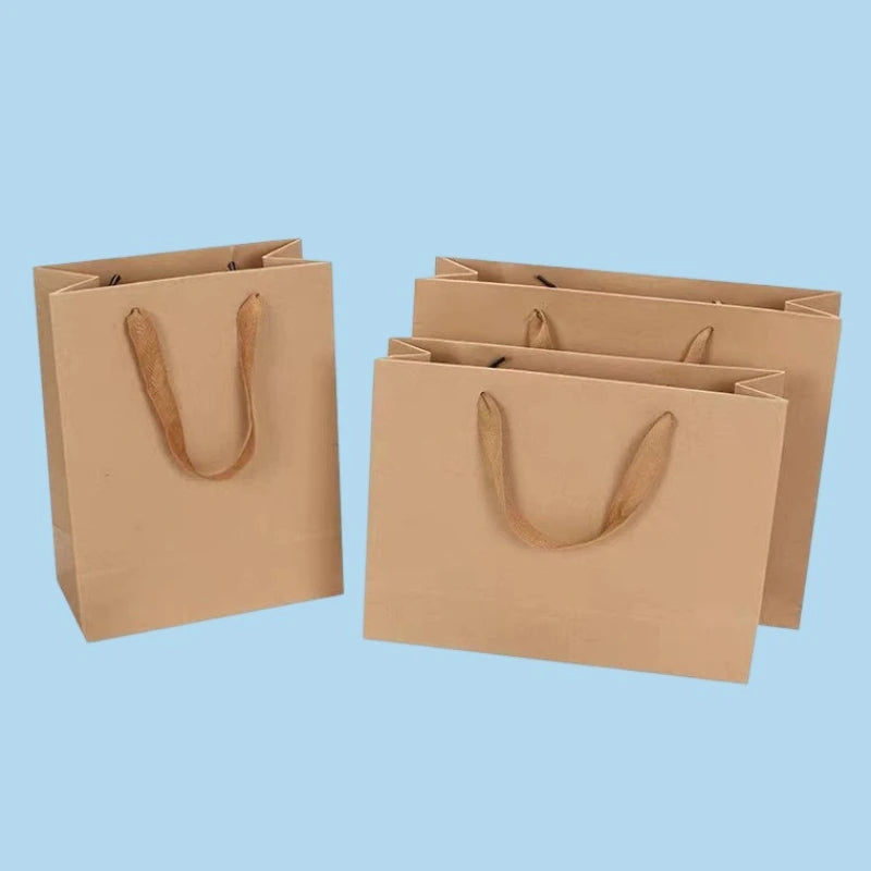 20/30/50Pcs Kraft Paper Gift Bag Birthday Party Wedding Favors for Guest Baby Shower Candy Cookie Gift Packaging Supplies