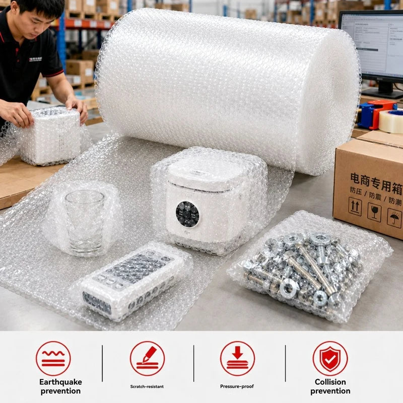 Shockproof Foam Packaging Film Transparent Foam Protection, Prevent Collision and Vibration, Suitable for Mailing and Office Use