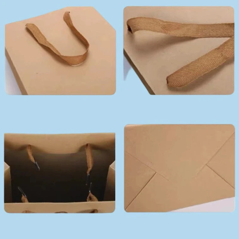 20/30/50Pcs Kraft Paper Gift Bag Birthday Party Wedding Favors for Guest Baby Shower Candy Cookie Gift Packaging Supplies