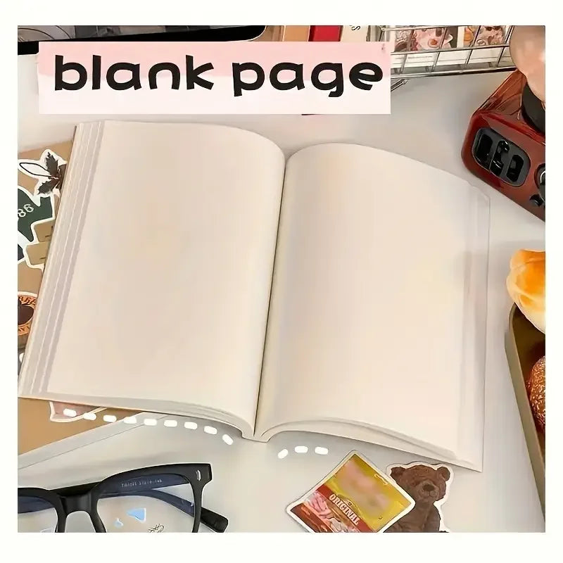 A5 Notepad 256 Pages Notebook Blank Sketchbook Notebooks Diary School Useful Stationery Journal Supplies Office
